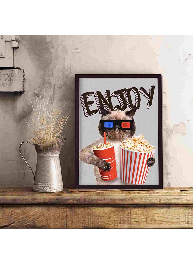 LOWHA - Enjoy Wall Art Painting Multicolour 32x22x2centimeter - Image 1