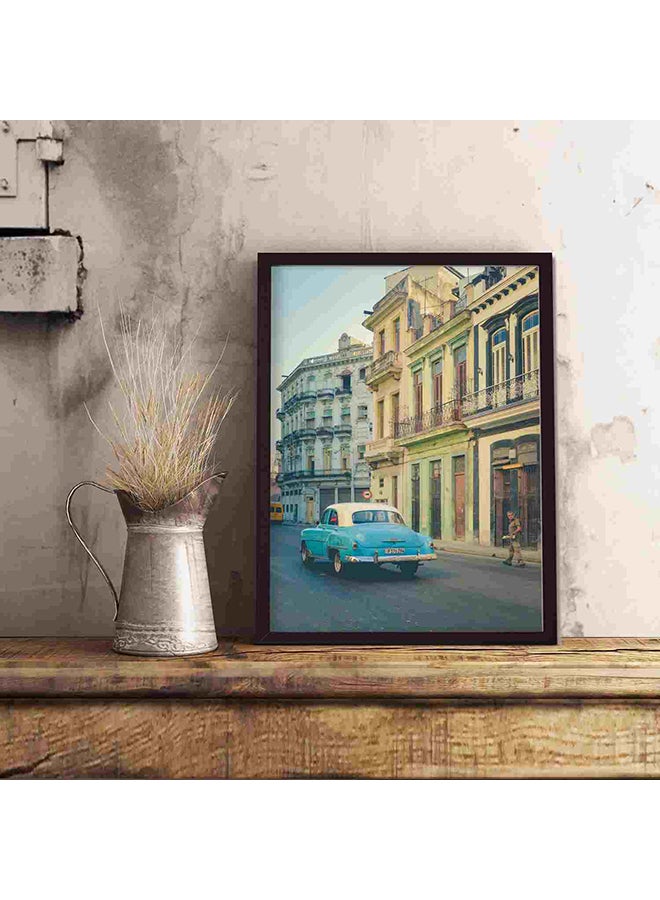 LOWHA Old Car On The Road Wall Art Painting Multicolour 32x22x2cm  - Image 5