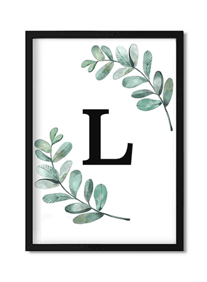 لوحة فنية لديكور الحائط مطبوعة بحرف "L" متعدد الألوان 32x22x2سم - Image 1