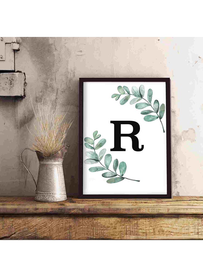 لوحة فنية لديكور الحائط بها الحرف R متعدد الألوان 32x22x2سم - Image 5