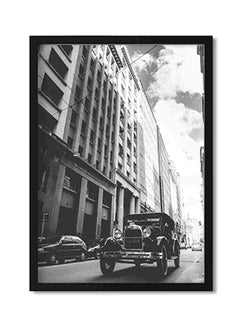 LOWHA Cars On The Road Wall Art Painting Multicolour 32x22x2cm  - Image 1
