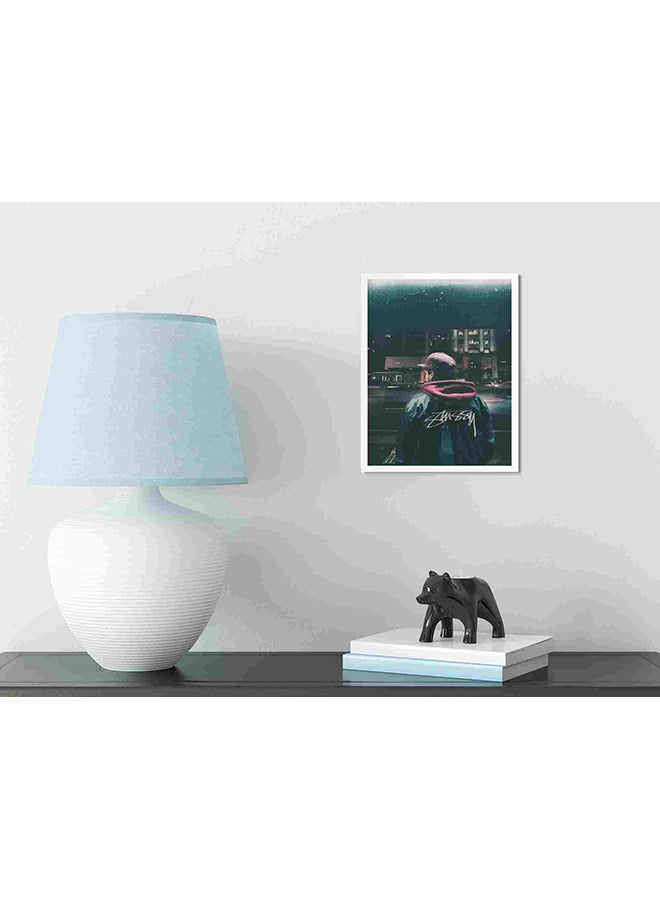 LOWHA Man Standing Beside Road Wall Art Painting Multicolour 32x22x2cm  - Image 3