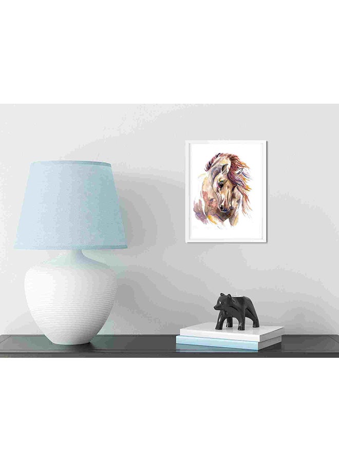 لوحة فنية لديكور الحائط برسمة حصان متعدد الألوان 32x22x2سم - Image 3