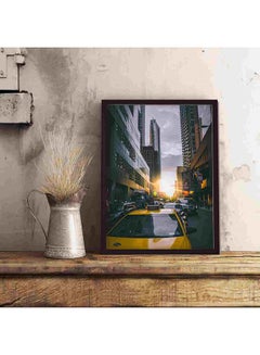 LOWHA Photo Of Cars On Asphalt Road Wall Art Painting Multicolour 32x22x2cm  - Image 5