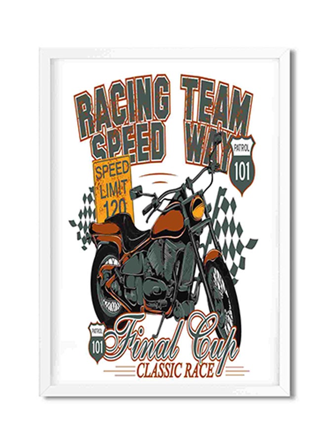 LOWHA Racing Team Wall Art Painting Multicolour 32x22x2cm  - Image 1