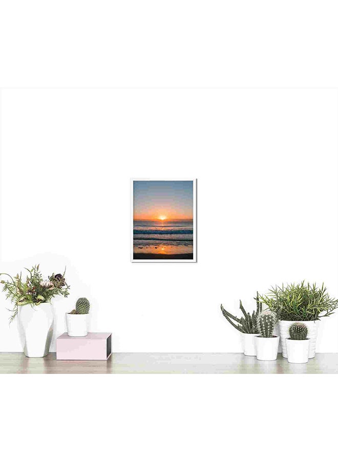 لوحة فنية لديكور الحائط تعبر عن الشاطئ في وقت الغروب متعدد الألوان 32x22x2Ø³Ù†ØªÙŠÙ…ØªØ± - Image 4