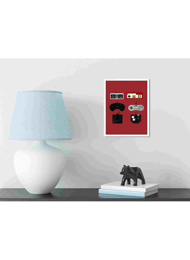 LOWHA Gaming Joysticks Wall Art Painting Multicolour 32x22x2centimeter - Image 3