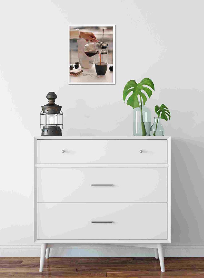 لوحة فنية لديكور الحائط برسمة قهوة صافية في إبريق زجاجي متعدد الألوان 32x22x2Ø³Ù†ØªÙŠÙ…ØªØ± - Image 2