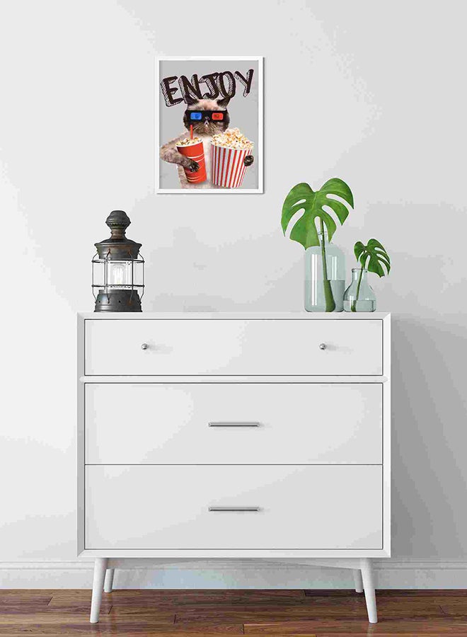 LOWHA Enjoy Wall Art Painting Multicolour 32x22x2centimeter - Image 2