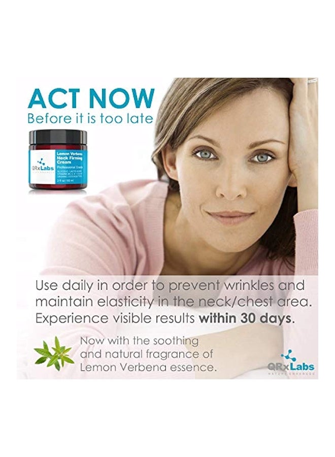 كيو آر إكس لابس كريم لشد بشرة الرقبة بنبات اللويزة الليمونية شفاف 60ملليلتر - Image 3