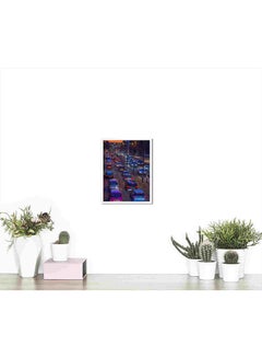 LOWHA Cars On Road During Sunset Wall Art Painting Multicolour 32x22x2cm  - Image 4