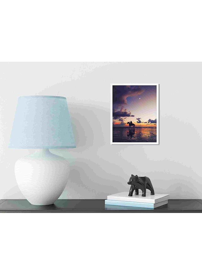 LOWHA Person Riding On Horse Wall Art Painting Multicolour 32x22x2cm - Image 3