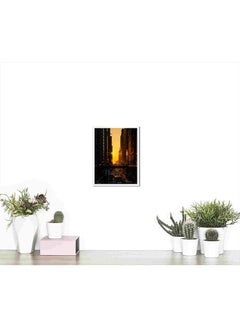LOWHA Vehicles Passing On Road Between High Rise Building Wall Art Painting Multicolour 32x22x2cm  - Image 4