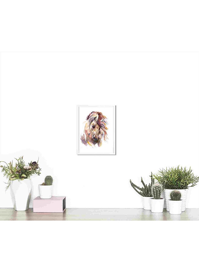 لوحة فنية لديكور الحائط برسمة حصان متعدد الألوان 32x22x2سم - Image 4