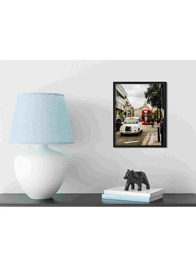LOWHA White Vehicle Travelling On Road Wall Art Painting Multicolour 32x22x2cm  - Image 3