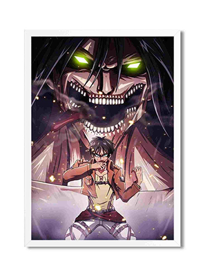 لوحة فنية لديكور الحائط تعبر عن الهجوم على العملاق إيرين متعدد الألوان 32x22x2Ø³Ù†ØªÙŠÙ…ØªØ± - Image 1