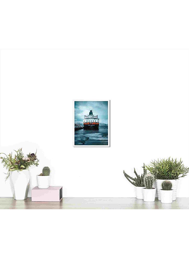 LOWHA Docked Ship Wall Art Painting Multicolour 32x22x2centimeter  - Image 4