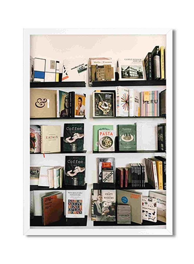 لوحة فنية لديكور الحائط تعبر عن الروابط بين الكتب متعدد الألوان 32x22x2سم - Image 1