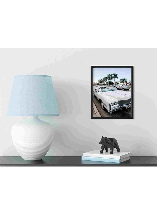 LOWHA Vintage White Coupe Wall Art Painting Multicolour 32x22x2cm - Image 3
