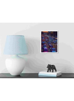 LOWHA Cars On Road During Sunset Wall Art Painting Multicolour 32x22x2cm  - Image 3