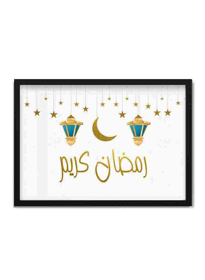 LOWHA Ramdan Kareem Fanoos Wall Art Painting Multicolour 22x32centimeter - Image 1