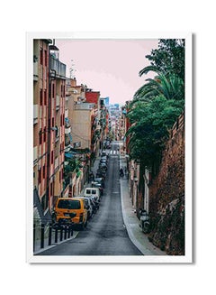LOWHA Road Between Building Wall Art Painting Multicolour 32x22x2cm  - Image 1