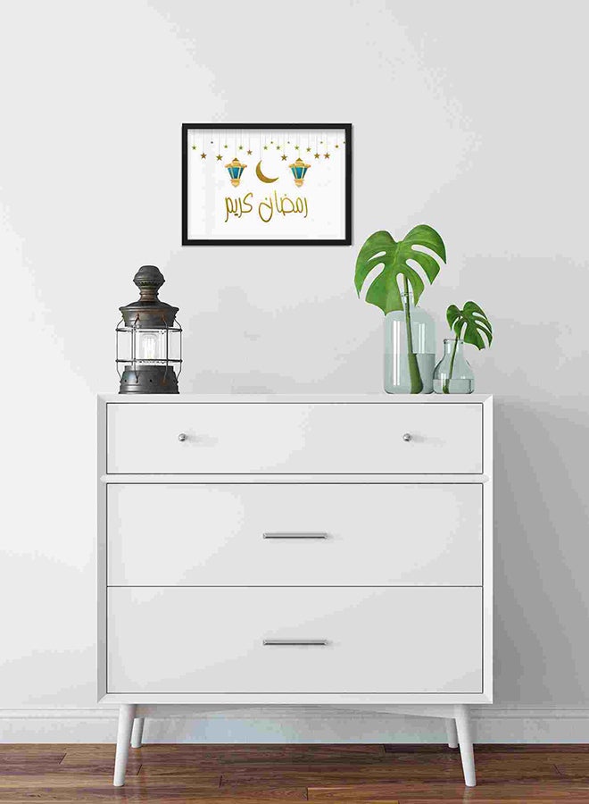 LOWHA Ramdan Kareem Fanoos Wall Art Painting Multicolour 22x32centimeter - Image 3