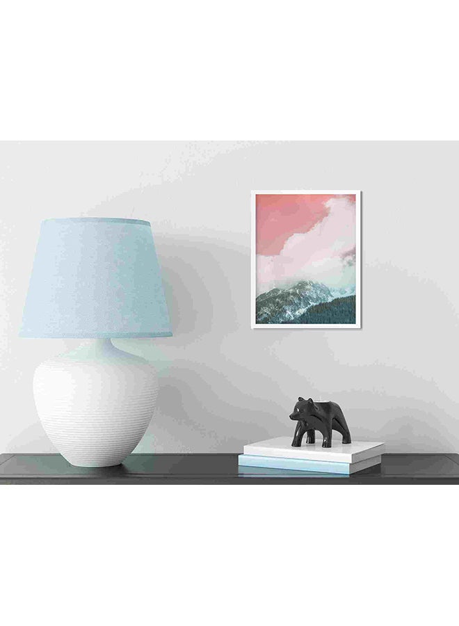 LOWHA - Snow Covered Mountain Rectangular Wall Art Painting Multicolour 32x22x2cm - Image 1
