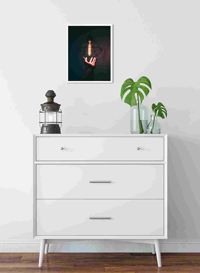 لوحة فنية لديكور الحائط مطبوعة لصورة دلاية مضيئة متعدد الألوان 32x22x2سم - Image 2