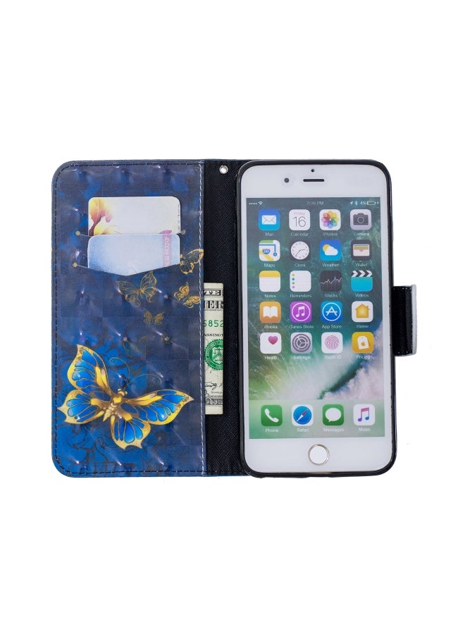 Protective Case Cover For Apple iPhone 8 Plus Blue/Gold - Image 3