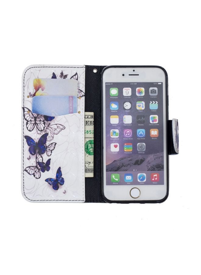 Protective Case Cover For Apple iPhone 8 White/Blue  - Image 4