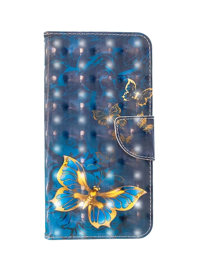 Protective Case Cover For Apple iPhone 8 Plus Blue/Gold - Image 1