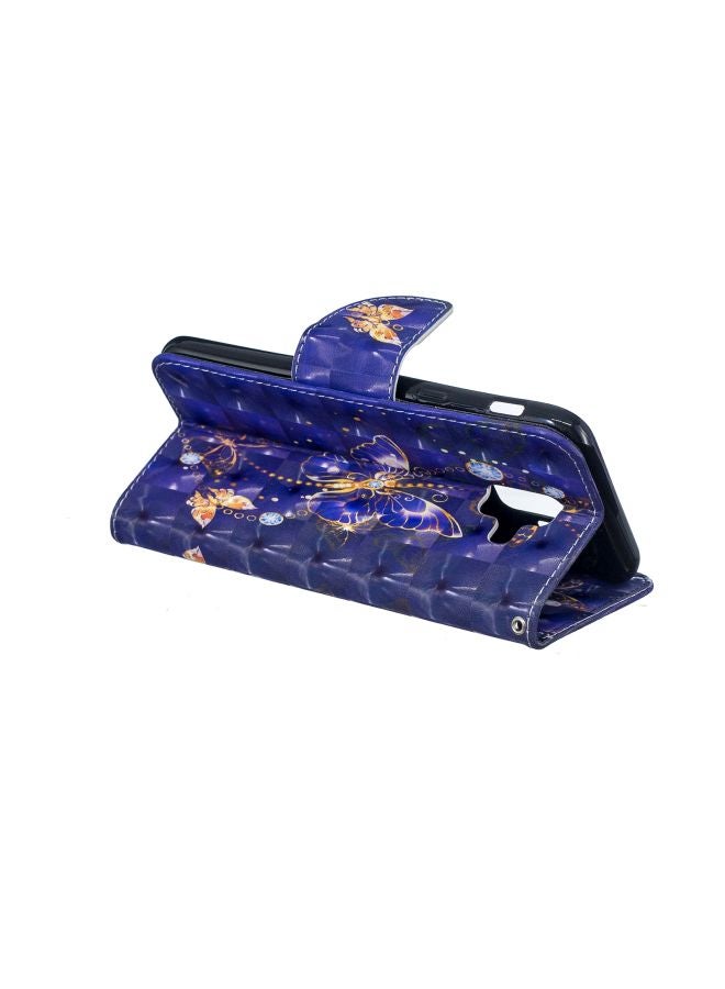 Printed Case Cover For Samsung Galaxy A6+ (2018) Purple/Blue/Gold - Image 5