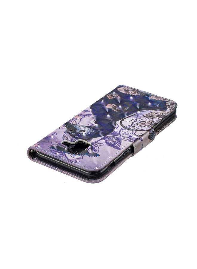 Printed Case Cover For Samsung Galaxy A8 (2018) Purple/Blue/Brown - Image 3