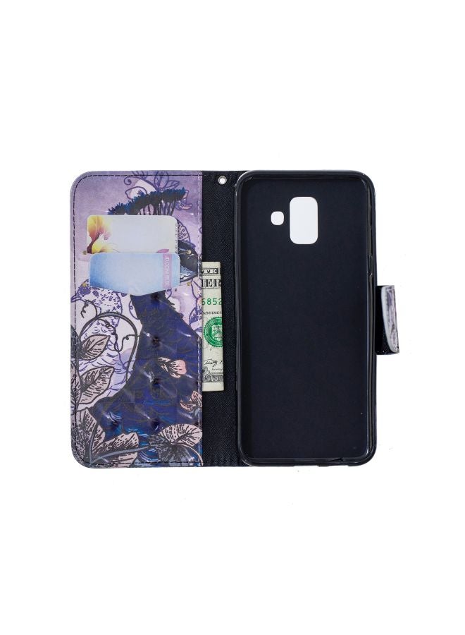 Printed Case Cover For Samsung Galaxy A8 (2018) Purple/Blue/Brown - Image 2