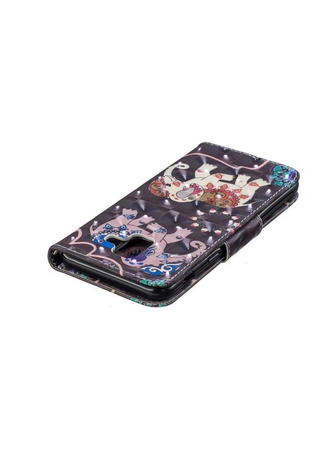 Printed Case Cover For Samsung Galaxy A6+ (2018) Brown/Pink/Blue - Image 3