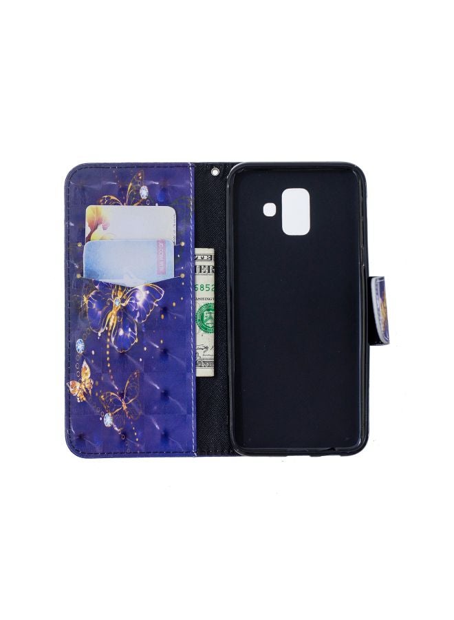 Printed Case Cover For Samsung Galaxy A6+ (2018) Purple/Blue/Gold - Image 3