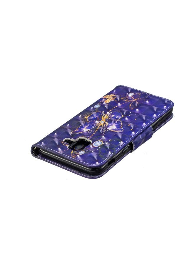 Printed Case Cover For Samsung Galaxy A6+ (2018) Purple/Blue/Gold - Image 2