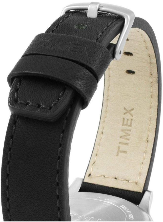 TIMEX - Men's Leather Band Analog Watch TW2R45800 - Image 1