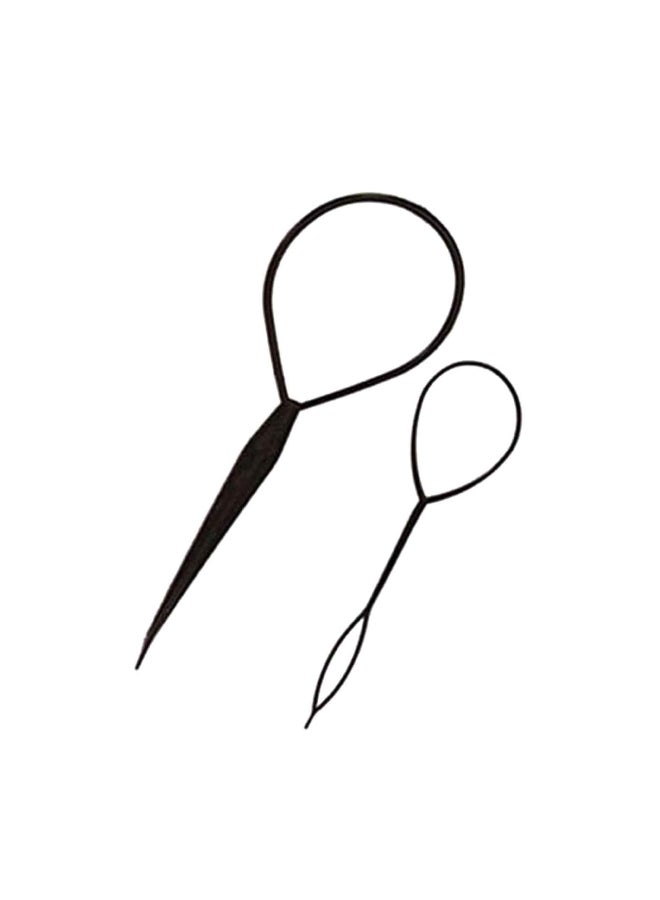 Yichener - 2-Piece Topsy Tail Hair Braiding Machine Clips Black - Image 1