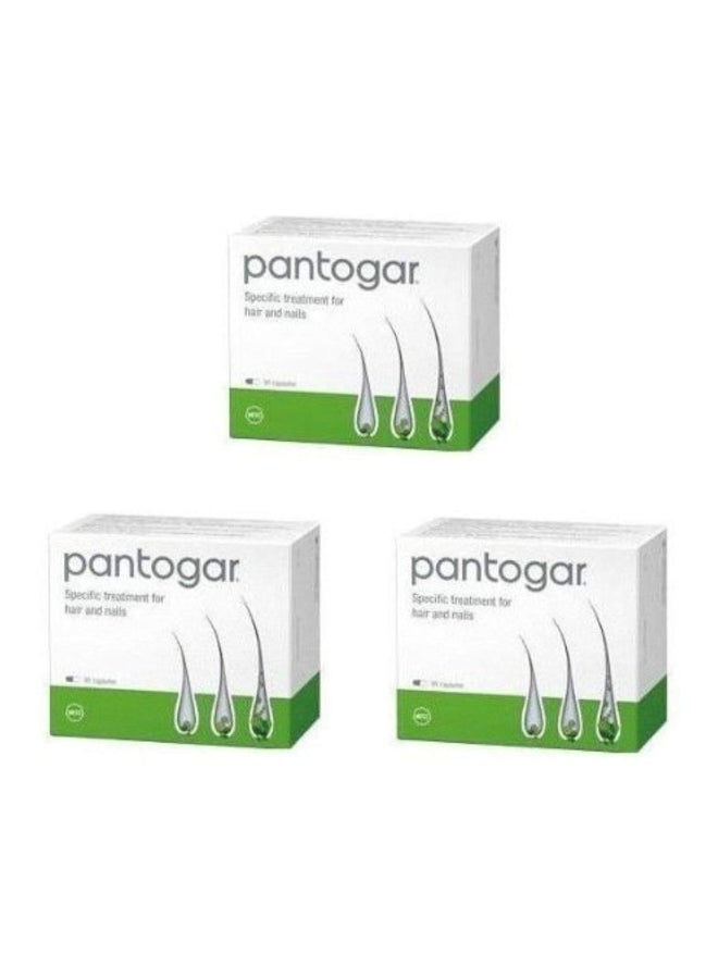 pantogar 3-Pack Hair & Nail Growth Capsules Green/White 