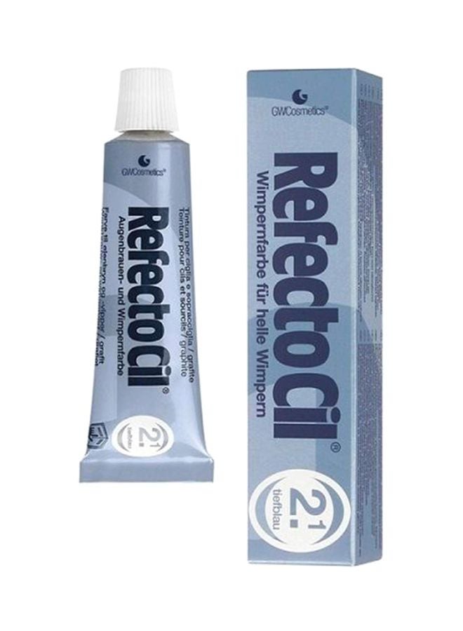 Refectocil Cream Hair Dye With Liquid Oxidant And Mixing Brush And Mixing Dish Deep Blue 15ml