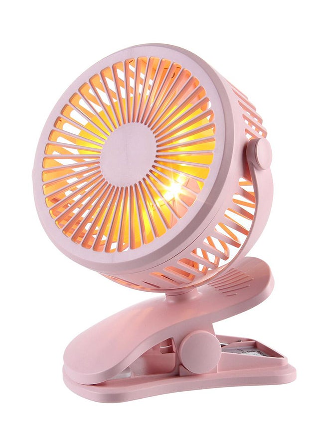 Portable USB Rechargeable Desk Clip On Stroller Fan H2FD-507-b002 Pink