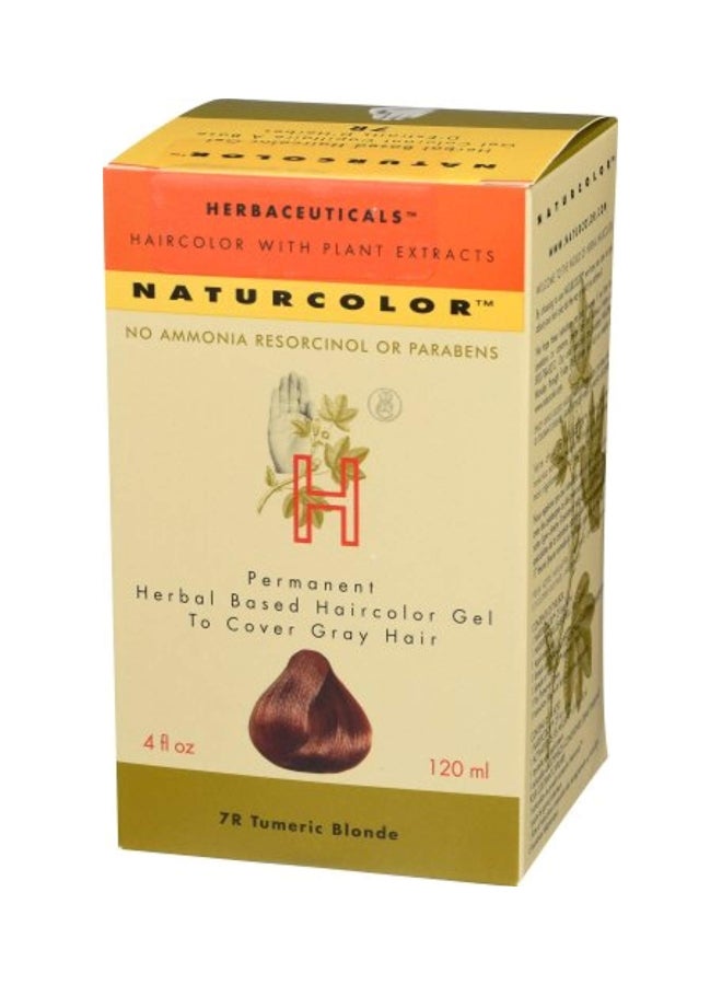 Naturcolor Herbal Based Permanent Haircolor Gel 7R Turmeric Blonde 