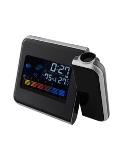 Generic Digital Alarm Clock With Projector Black/Silver 15x10.5cm  - Image 1