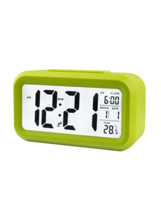 Electronic Digital Alarm Clock With LED Backlight Calendar Date Green 13.7x7.5x4.6cm - v1559653327/N26435895A_1