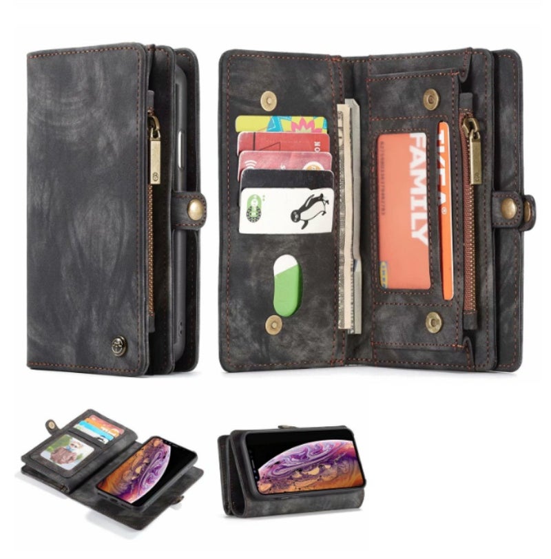 أتوكيت غطاء حماية قلاب بتصميم محفظة إبداعي لجهاز سامسونج جالكسي S10 بلس أسود