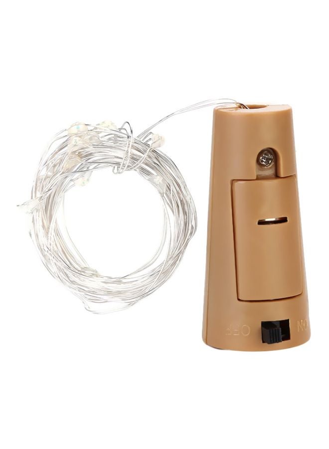 سدادة زجاجة بشريط إضاءة LED أصفر 2متر - Image 1