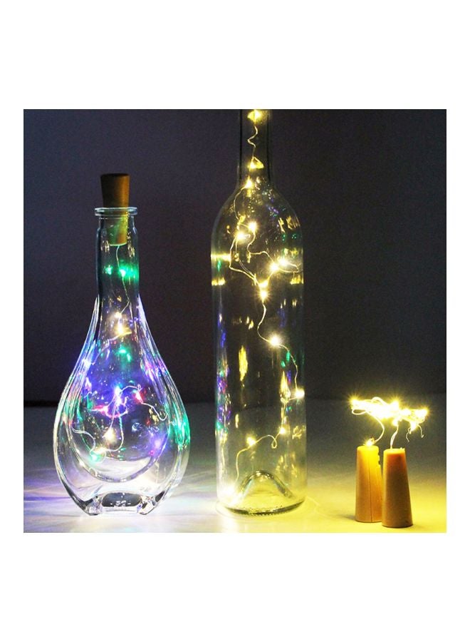 سدادة زجاجة بشريط إضاءة LED أصفر 2متر - Image 2