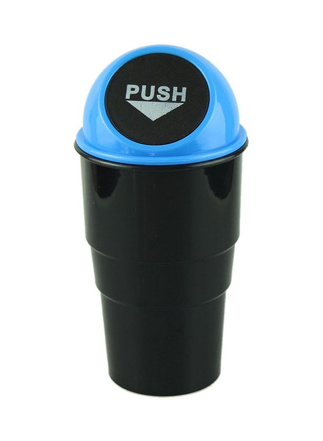 ATOKIT Potable Mini Car Garbage Bin With Holder Black/Blue 10cm 